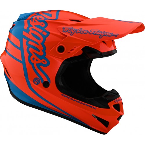 CAPACETE TROY LEE DESIGNS 2021 GP SILHOUETTE - LARANJA / AZUL OCEAN CAPACETE TROY LEE DESIGNS 2021 GP SILHOUETTE - LARANJA / AZUL OCEAN